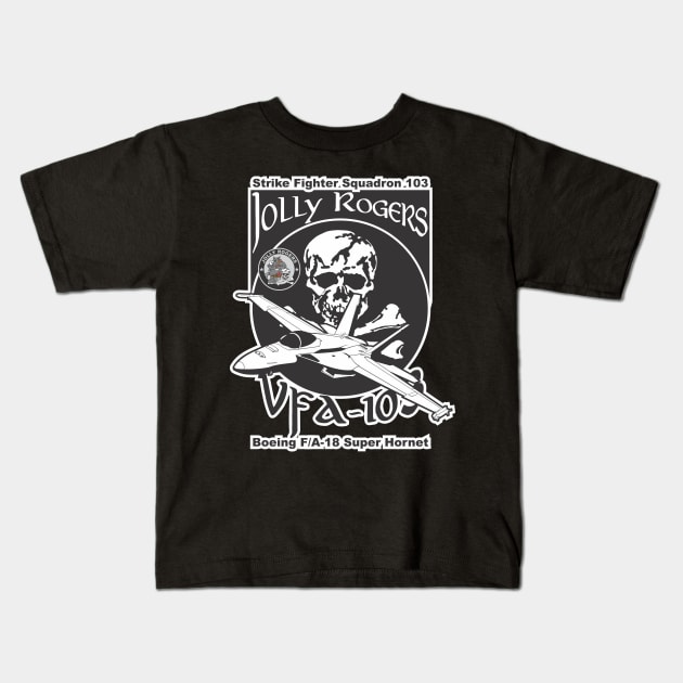 VFA-103 Jolly Rogers Kids T-Shirt by MBK